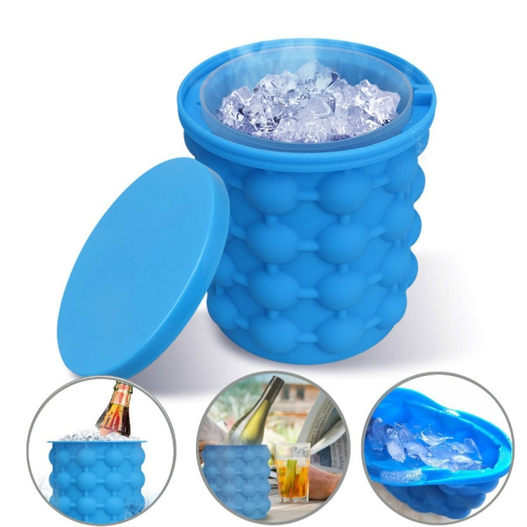 Силиконовое ведро-форма для льда Ice Genie с крышкой