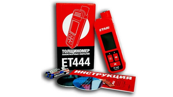 Комплектация толщиномера ЛКП для авто Etari етари ЕТ 444