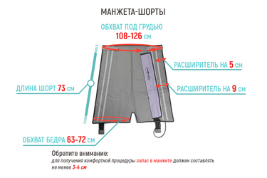 Размеры антицеллюлитных шорт