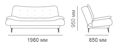 габаритные размеры дивана Сити-С