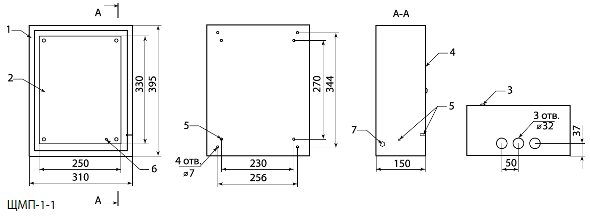 Размеры шкафов щмп ip54