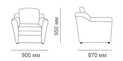 габаритные размеры кресла стелси-э