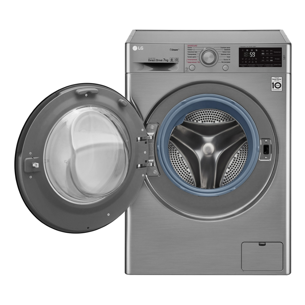 Узкая стиральная машина LG с функцией пара Steam F2J5HS6S