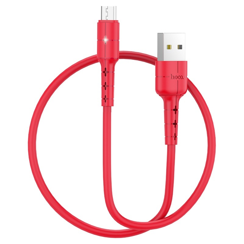 Кабель USB/Micro-USB 2А HOCO X30 Star 120 см (Красный)