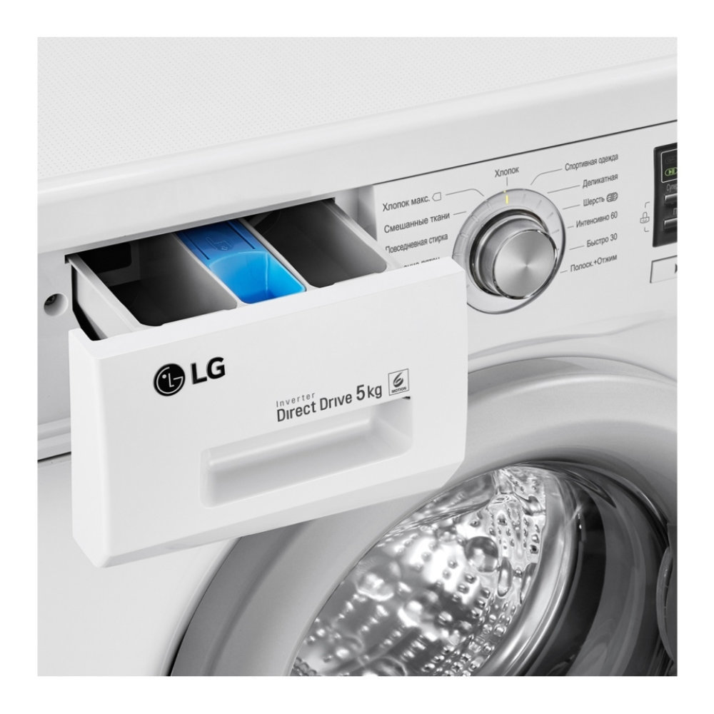 Узкая стиральная машина LG с системой прямого привода F10B8LD7
