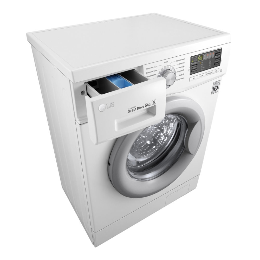 Узкая стиральная машина LG с системой прямого привода F10B8LD7