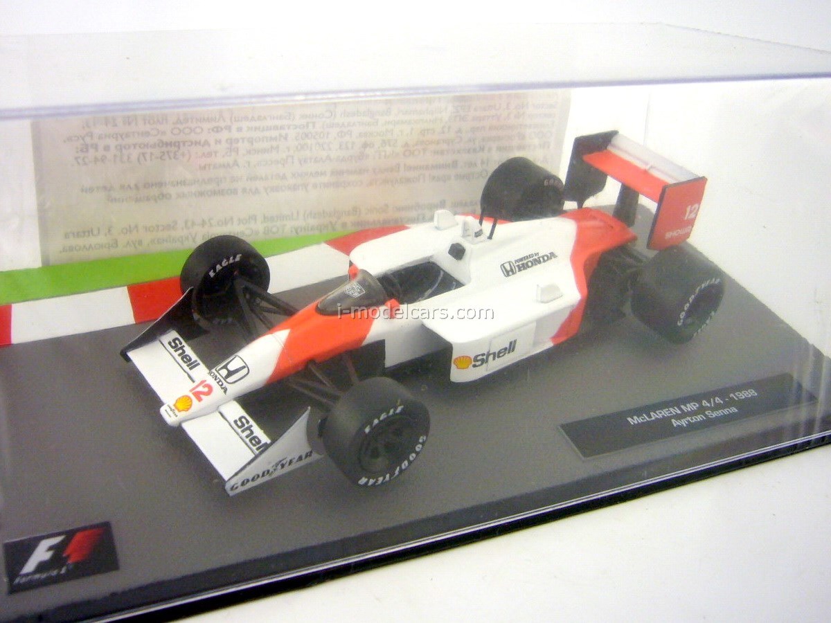 Mclaren Mp4 4 1988 Ayrton Senna F1 1 43 Formula 1 Auto Collection Centauria 1