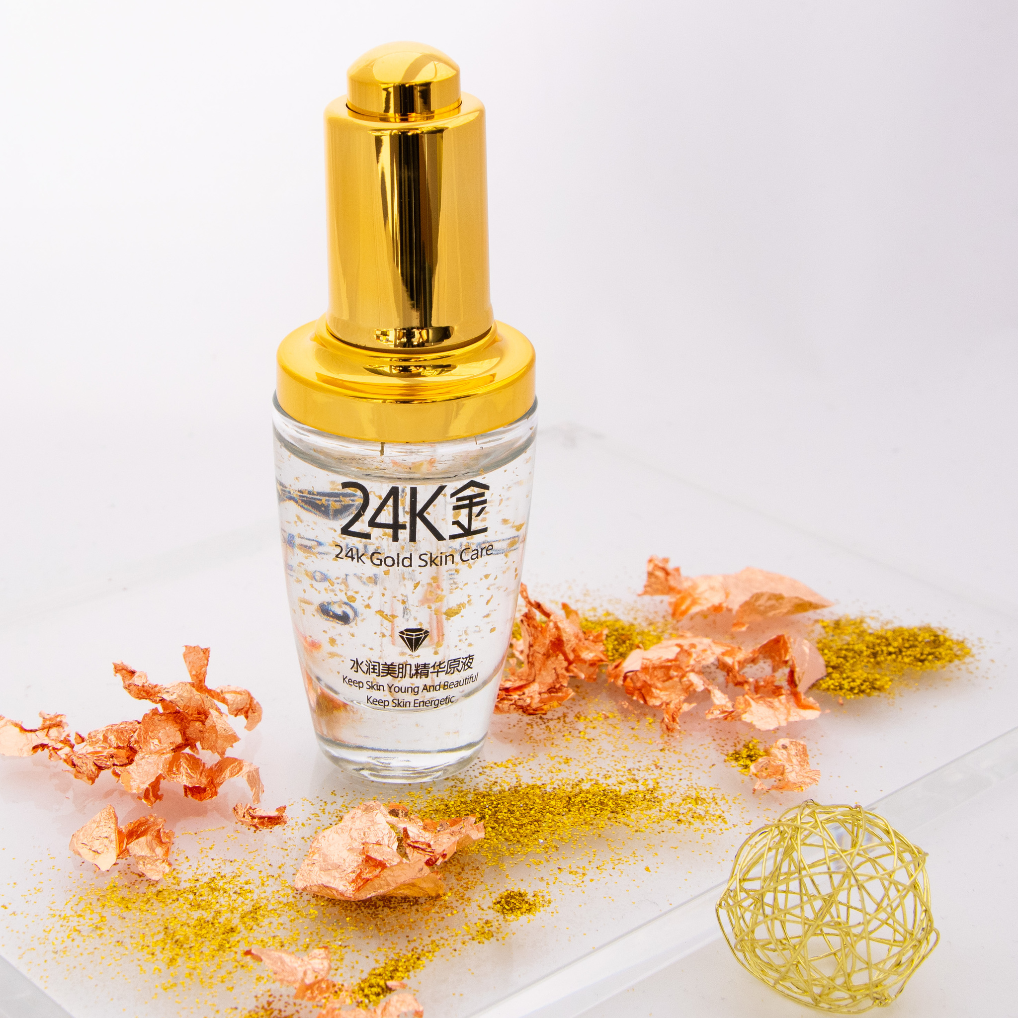 Сыворотка с частичками золота 24K для лица омолаживающая Gold Skin Care