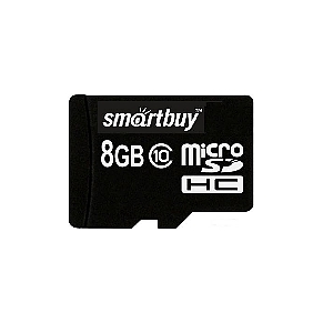 Карта памяти Micro-SD 8 GB Smart Buy Class 10 без адаптера