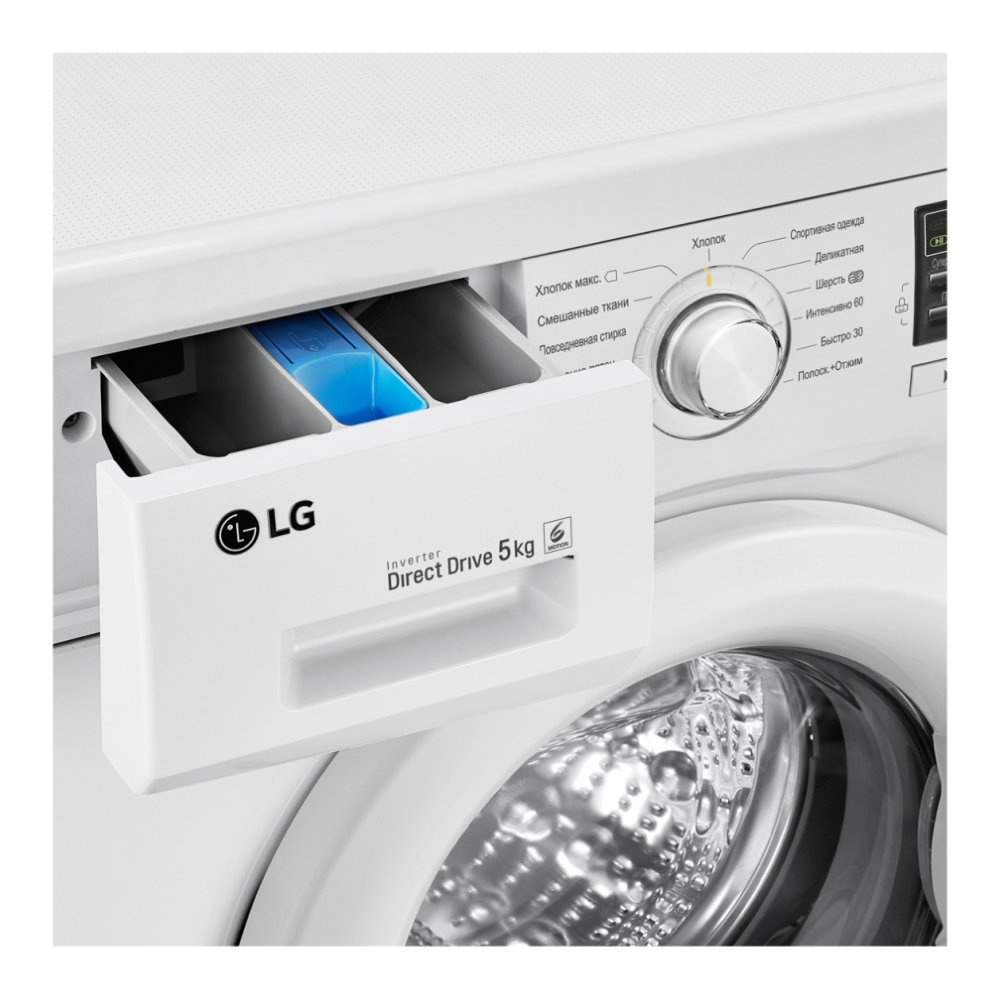 Узкая стиральная машина LG с системой прямого привода F80B8LD6