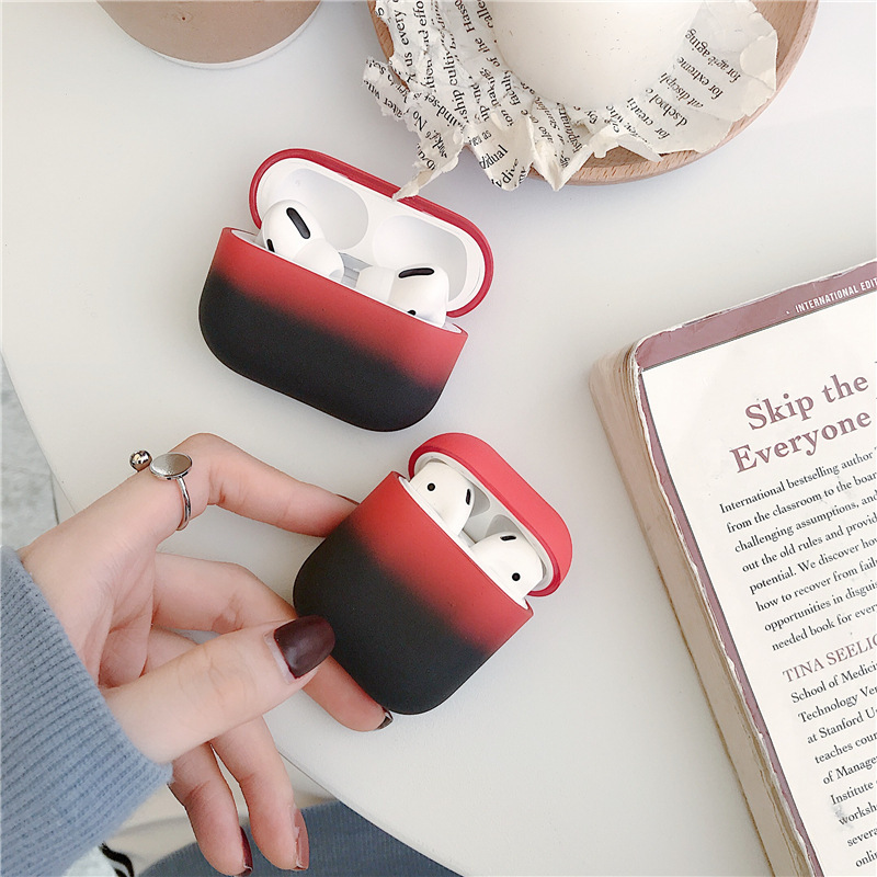 Чехол для Apple AirPods/AirPods Pro (Градиент черно-красный) купить в Москве: цена 499 руб