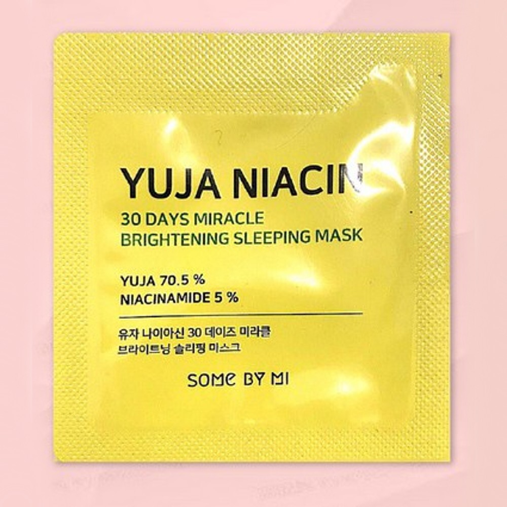 Ночная маска для лица с экстрактом юдзу Some By Mi Yuja Niacin 30 Days Miracle Brightening Sleeping Mask (3 г)-