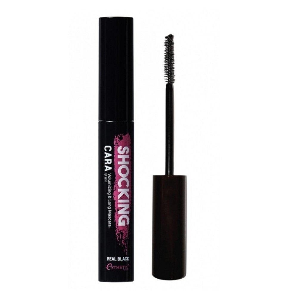 Черная тушь для удлинения ресниц Esthetic House Shocking Cara Volumizing & Long Mascara (Real Black)