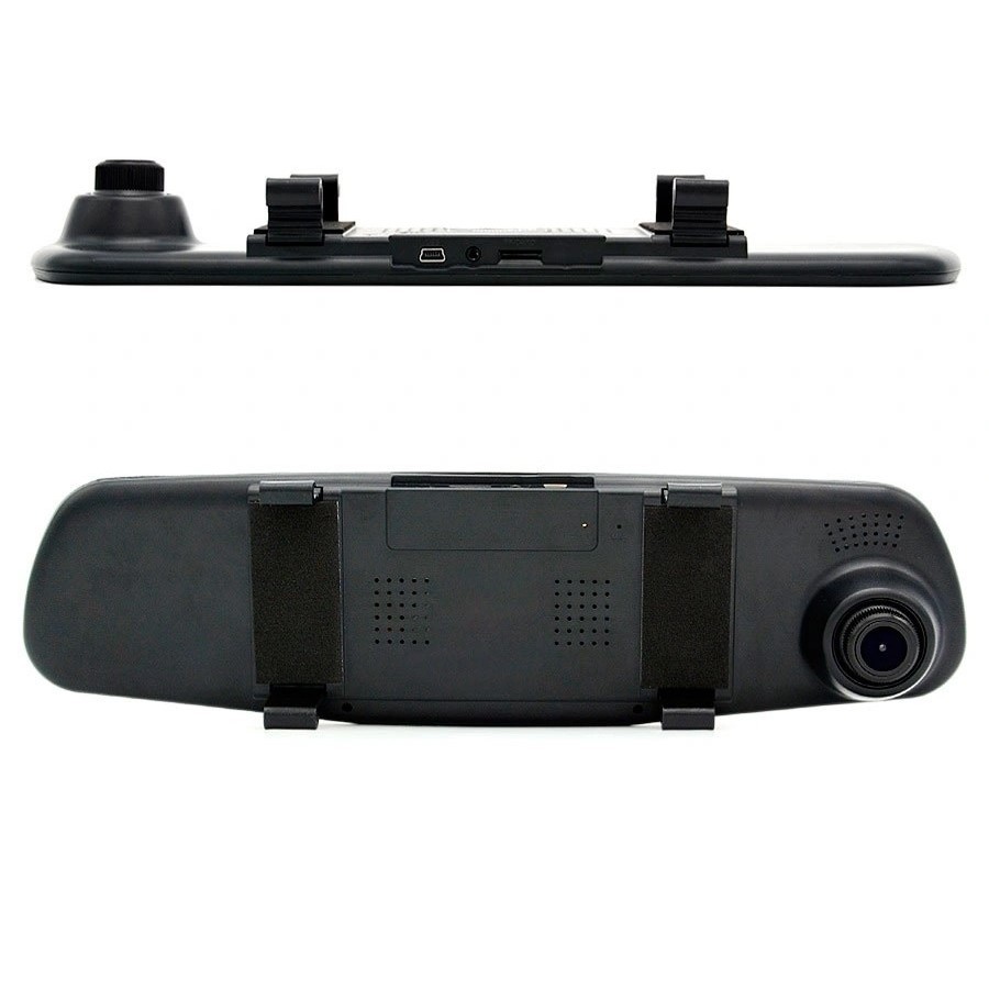 Видеорегистратор PN10 c 2-мя камерами с экраном 43 с зеркалом заднего вида Черный