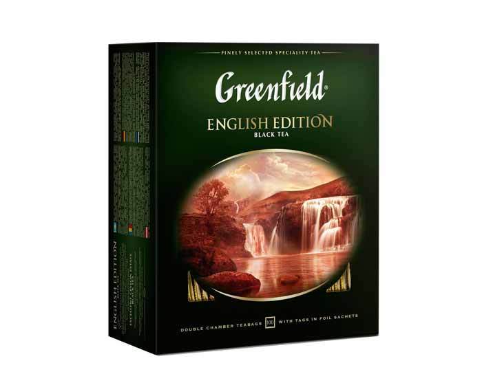 

Чай черный в пакетиках Greenfield English Edition, 100 пак/уп (Гринфилд)