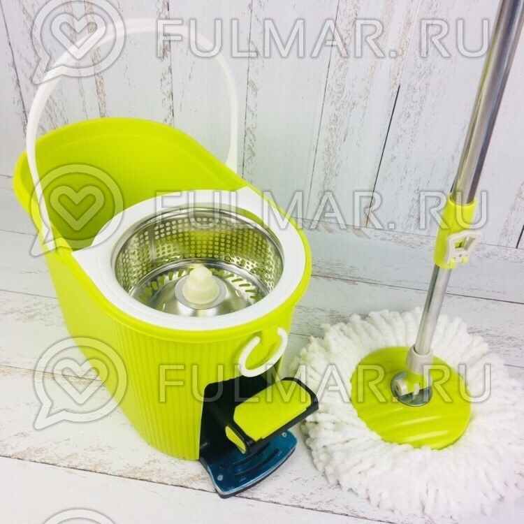 

Швабра и ведро с отжимом Spin Mop 7,5 литров Цвет Салатовый