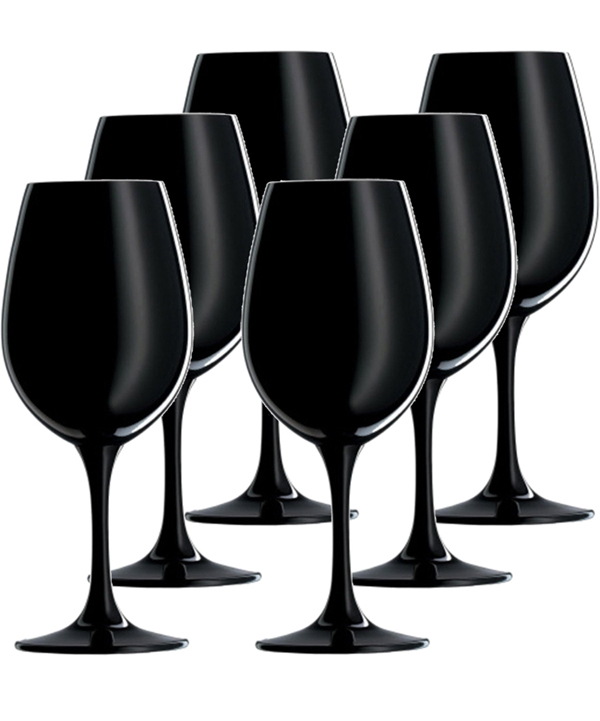 Набор бокалов для дегустации вина 299 мл, 6 шт, черные