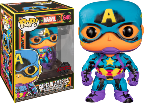 Captain America Marvel: Black Light Special Edition Funko Pop! || Капитан Америка
