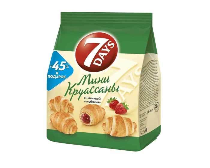 

Мини круассаны «7DAYS» с начинкой клубника, 300 г