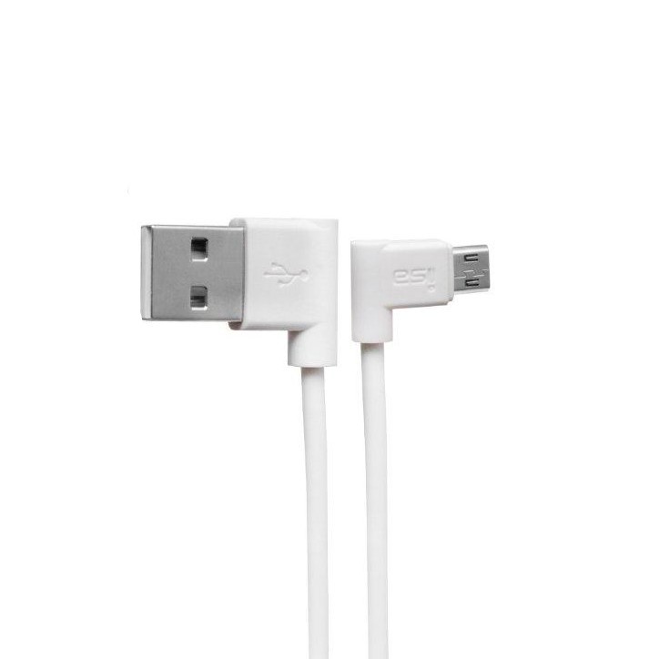 Кабель USB/Micro-USB ISA с L-образным штекером 100 см (Белый)