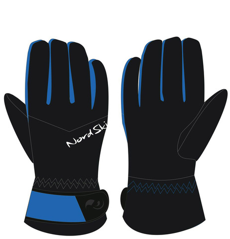 Тёплые зимние Перчатки Nordski Arctic Black-Blue Membrane