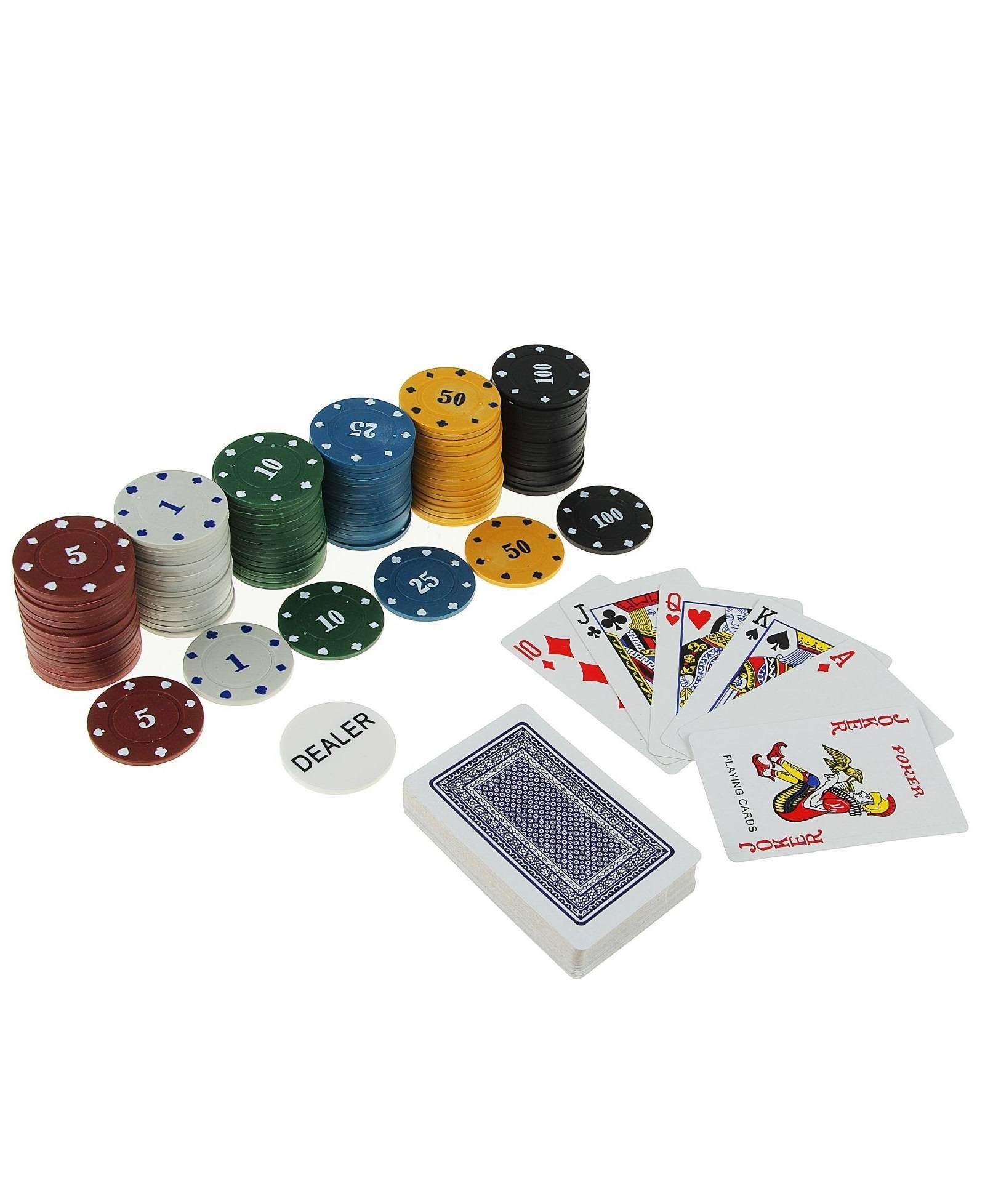 Набор для игры в покер с картами и фишками