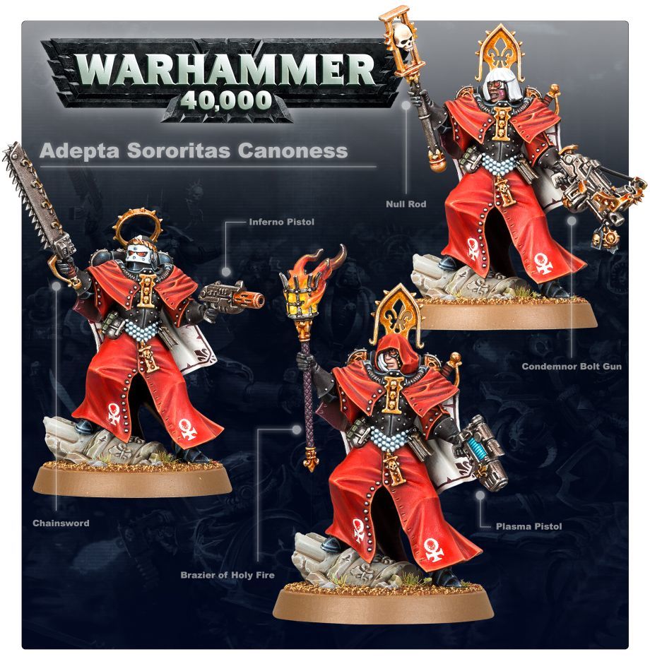 Canoness Veridyan Adepta Sororitas Figura de Acción Pintada