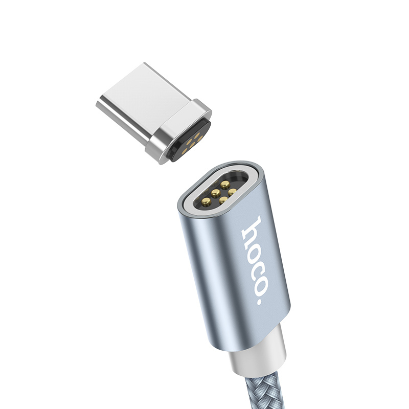 Кабель магнитный USB/Type-C 2A Hoco U40A 100см (Серебро)