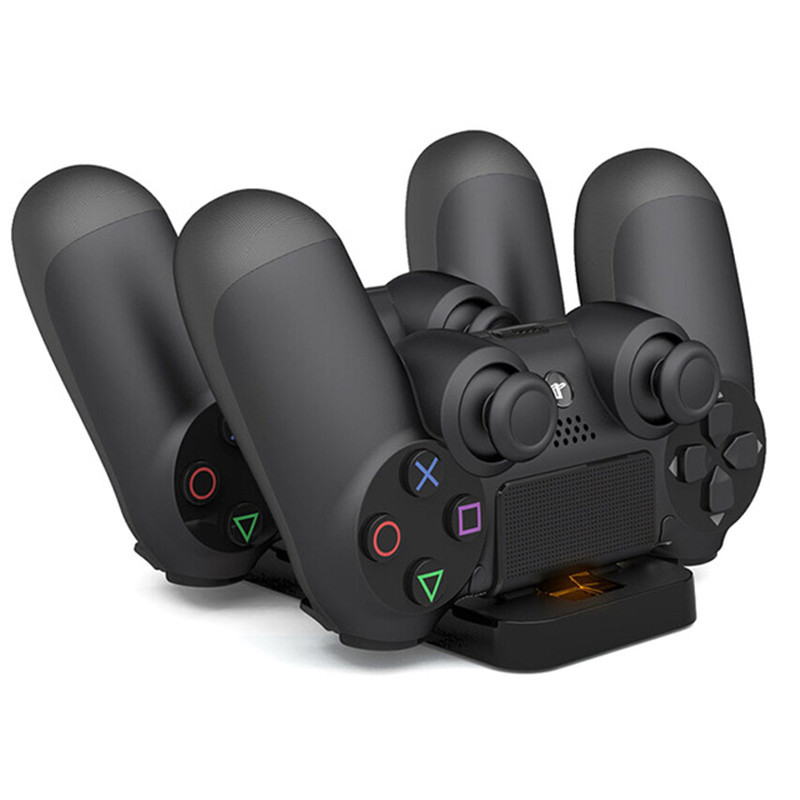 Зарядная станция для 2-х геймпадов DOBE Dual Charging Dock PS4 Черный