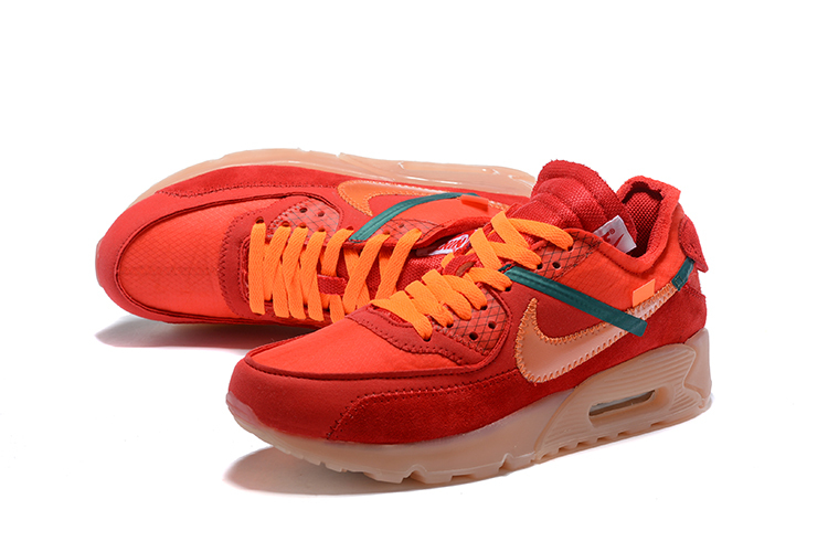 off white nike air max 90 university red