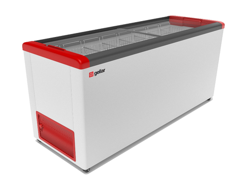 Морозильный ларь GELLAR FG 700 С (590,7 корзины, колеса, R134a), прямое стекло