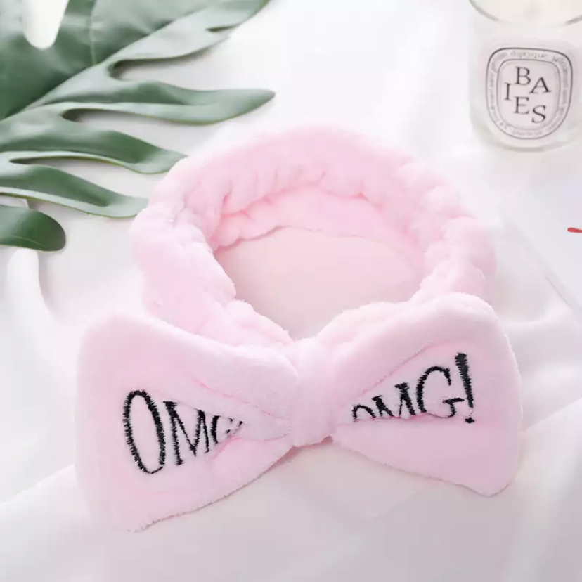 

Повязка на голову для умывания OMG Светло-Розовая
