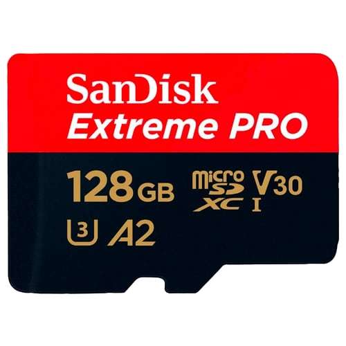 

Флеш карта microSDXC 128GB SanDisk Class 10 UHS-I A2 C10 V30 U3 Extreme Pro