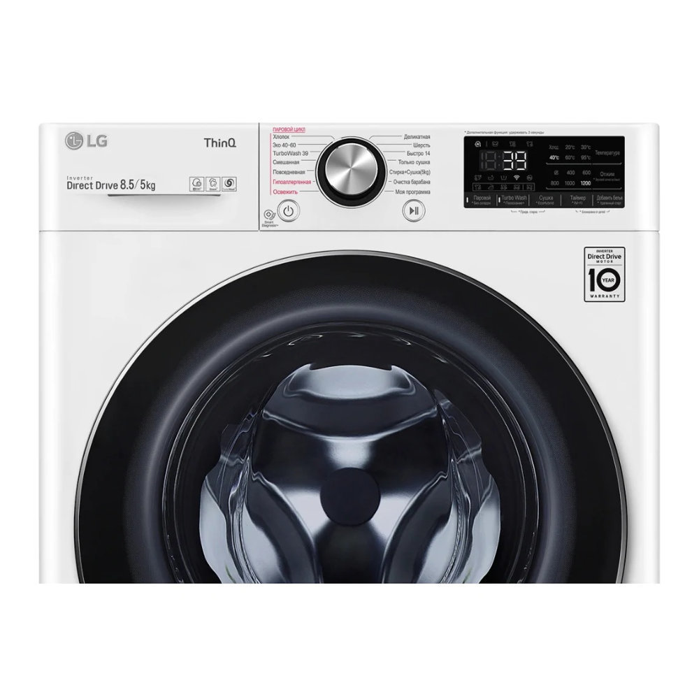 Узкая стиральная машина LG AI DD F2V9GC9W фото 2