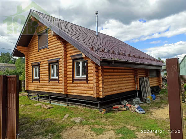 Московская область, Орехово-Зуевский район, расширили и зашили впоследствии веранду дома из бревна: