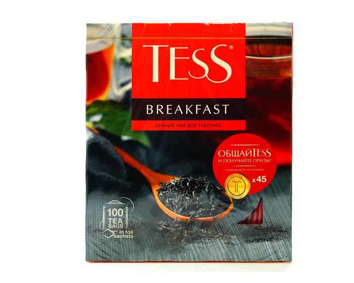 

Чай черный в пакетиках Tess Breakfast 100 пак/уп, 1,8 г (Тесс)