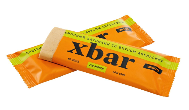 Протеиновый батончик «Xbar» со вкусом апельсина Vasco nutrition 60 гр
