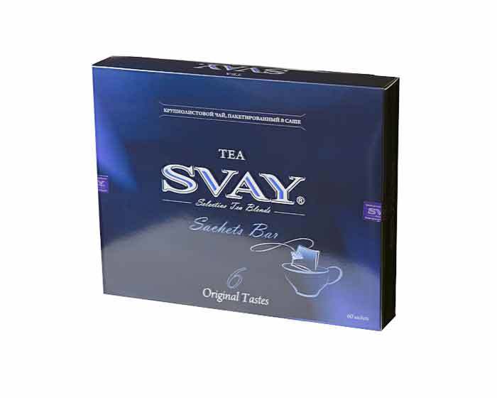 

Подарочный набор 6 видов чая Svay Sachets bar, 60 пак/уп (Свэй)