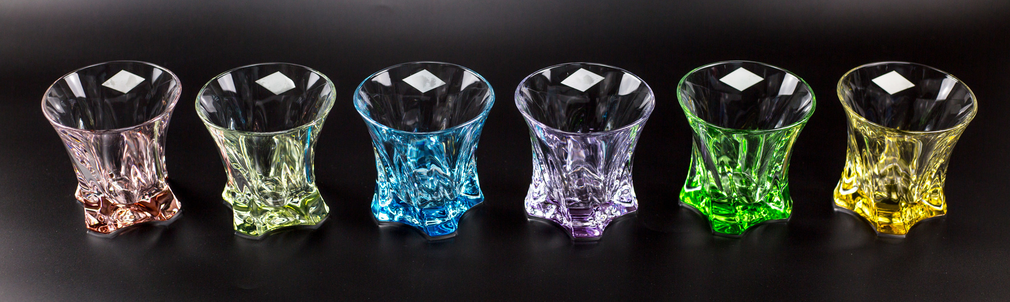 Набор из 6 цветных стаканов для виски Gradient