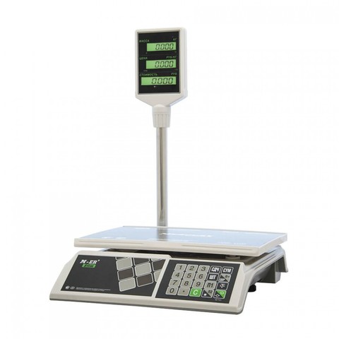 Весы торговые Mercury M-ER 326АСР-15.2 с АКБ (со стойкой) LCD Slim