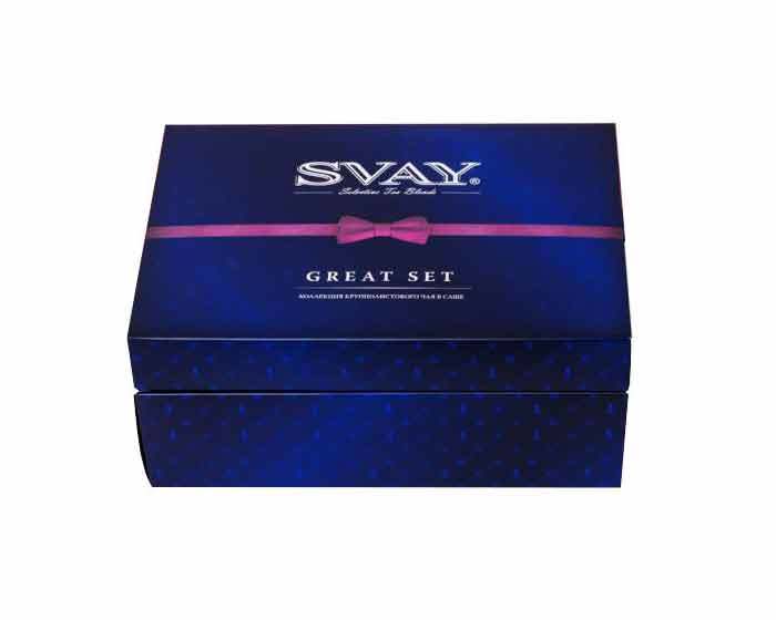 

Подарочный набор 4 вида чая Svay Great Set, 40 пак/уп (Свэй)