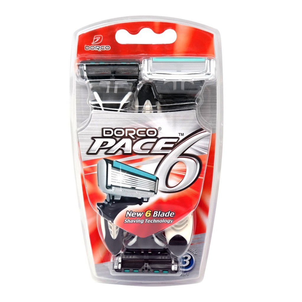 Станок для бритья dorco pace 6 лезвий plus с 2 сменными кассетами