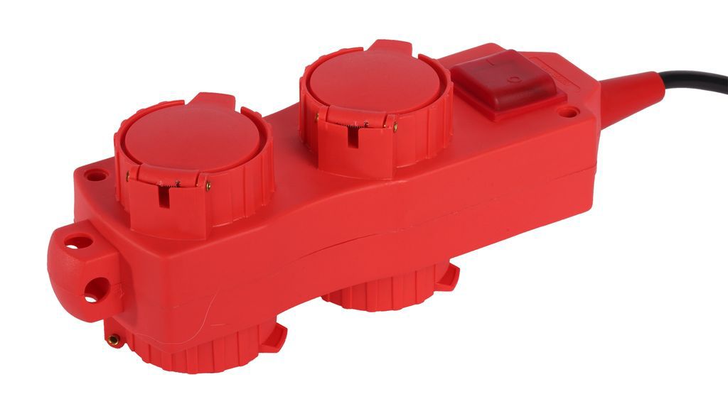 Удлинитель силовой Уз16-02/02 TDM (с крышками IP44, 4 места/10м КГ3х1,5)