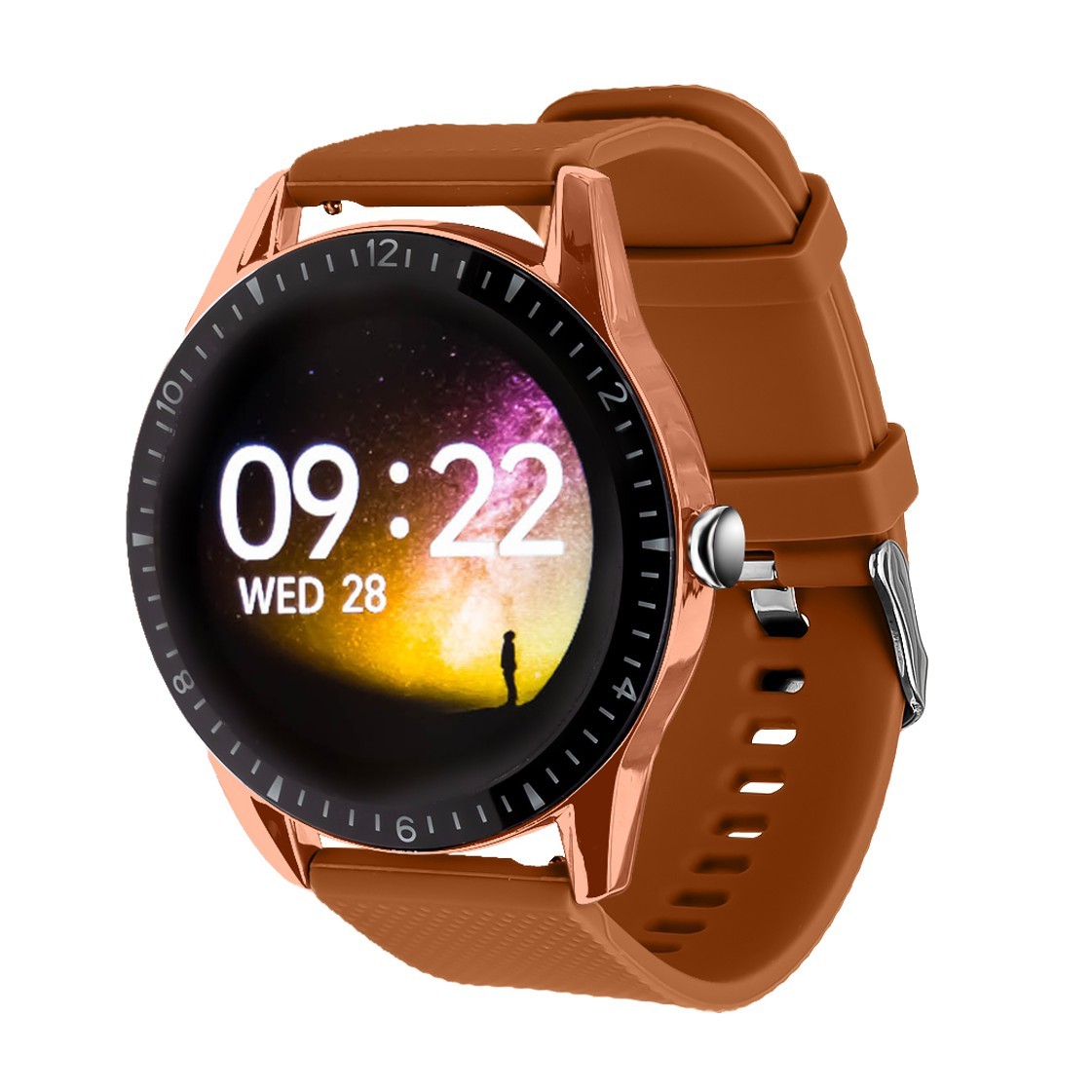 Водонепроницаемые (IP67) умные часы Smart Watch Y20 (Золотой с коричневым)
