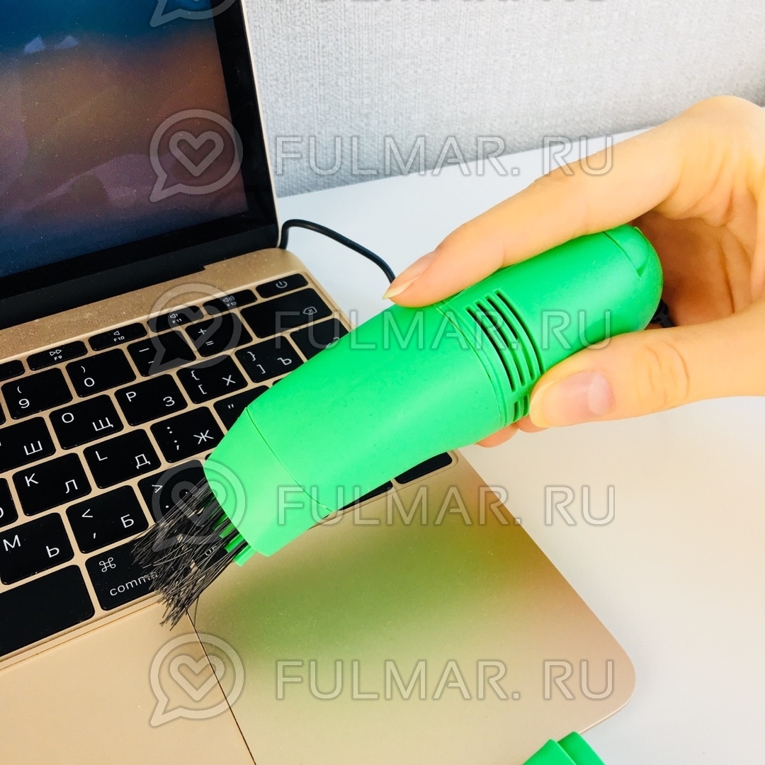 

Мини пылесос для клавиатуры от USB Салатовый