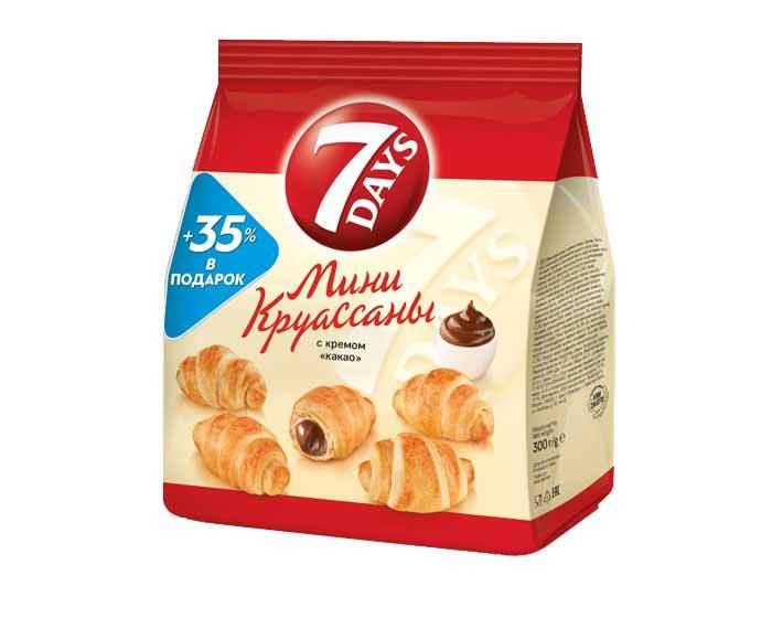 

Мини круассаны «7DAYS» с кремом какао, 300 г