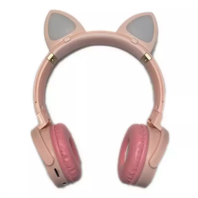 Наушники Bluetooth KR-6500 с микрофоном, AUX с подсветкой, с защитой от влаги IPX-5 (Hello Kitty)