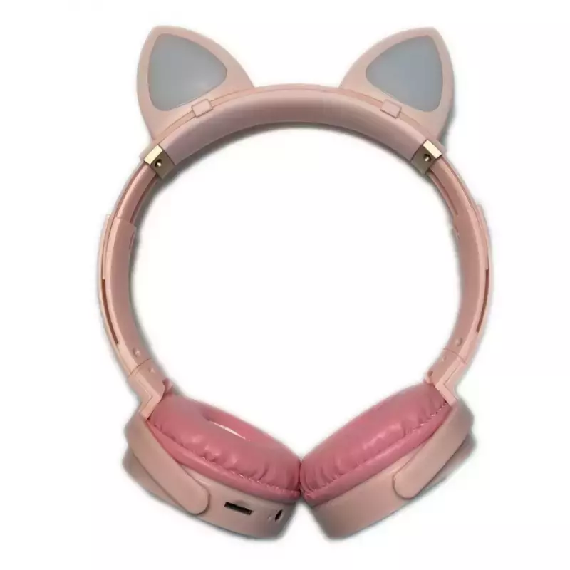 Наушники Bluetooth KR-6500 с микрофоном, AUX с подсветкой, с защитой от влаги IPX-5 (Hello Kitty)