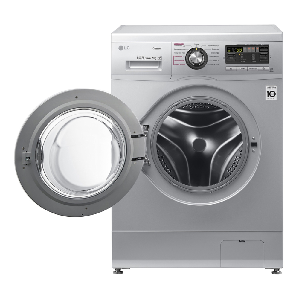 Узкая стиральная машина LG с функцией пара Steam F12M7HDS4