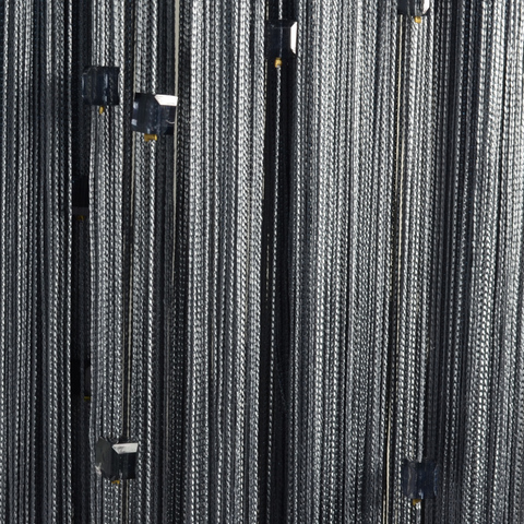 Нитяные шторы с бусинами (кубики) - Темно-серые купить интернет магазин.  Всегда в наличии на складе. Доставка по России.